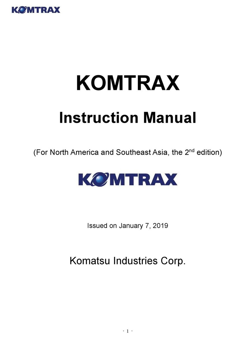 Komatsu KOMTRAX instruction manual