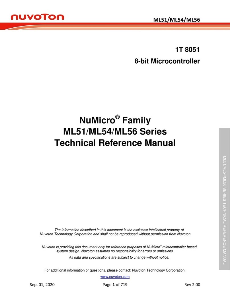 Nuvoton NuMicro ML51 Series Product manual Nuvoton NuMicro ML51 Series Product manual