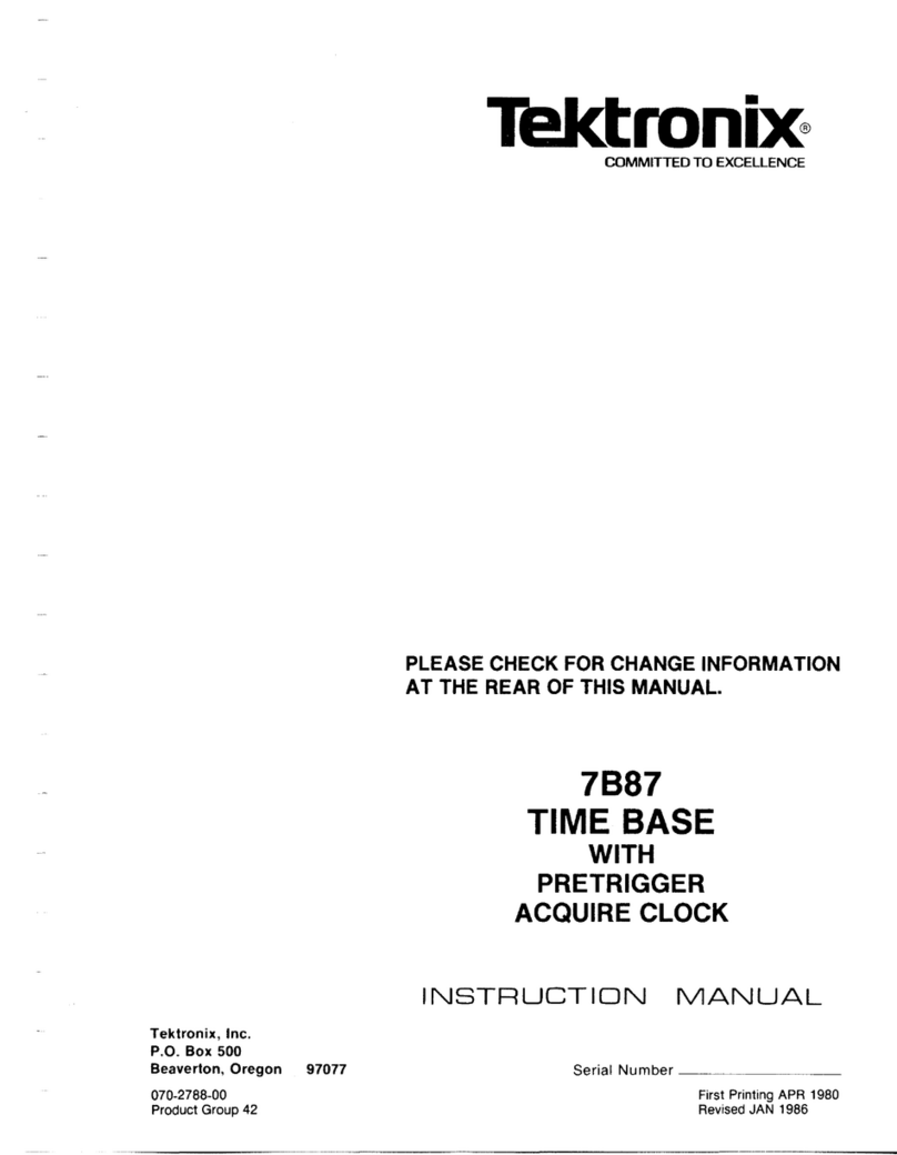 Tektronix 7B87 User manual