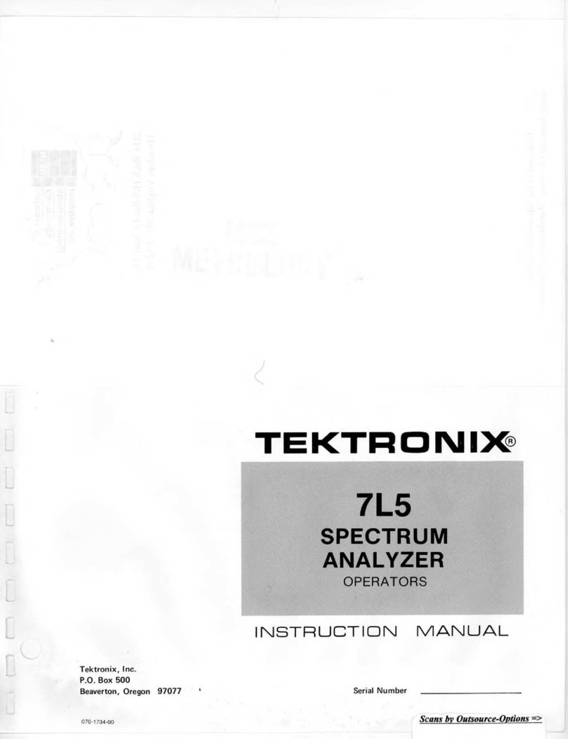Tektronix 7L5 User manual Tektronix 7L5 User manual