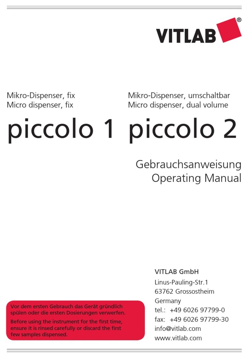 Vitlab piccolo 1 operating manual