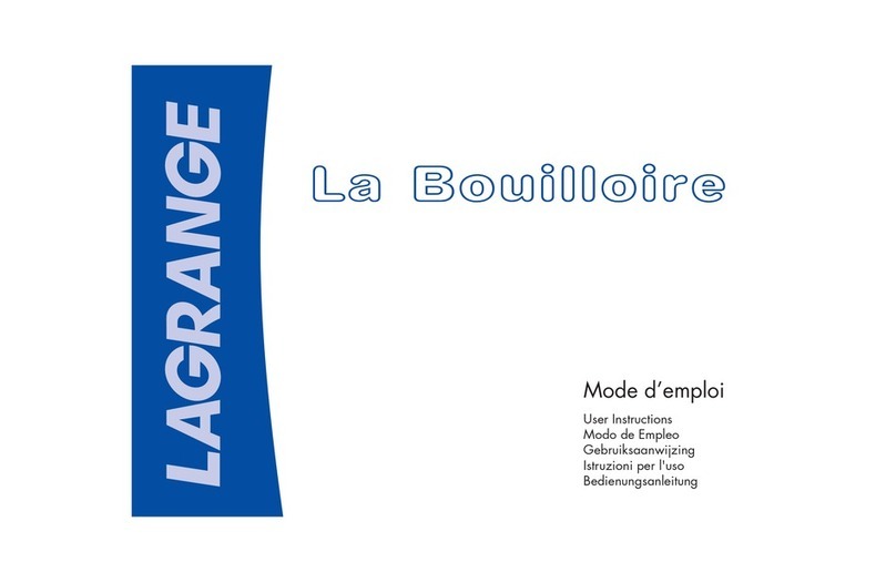 Lagrange LA BOUILLOIRE User instructions