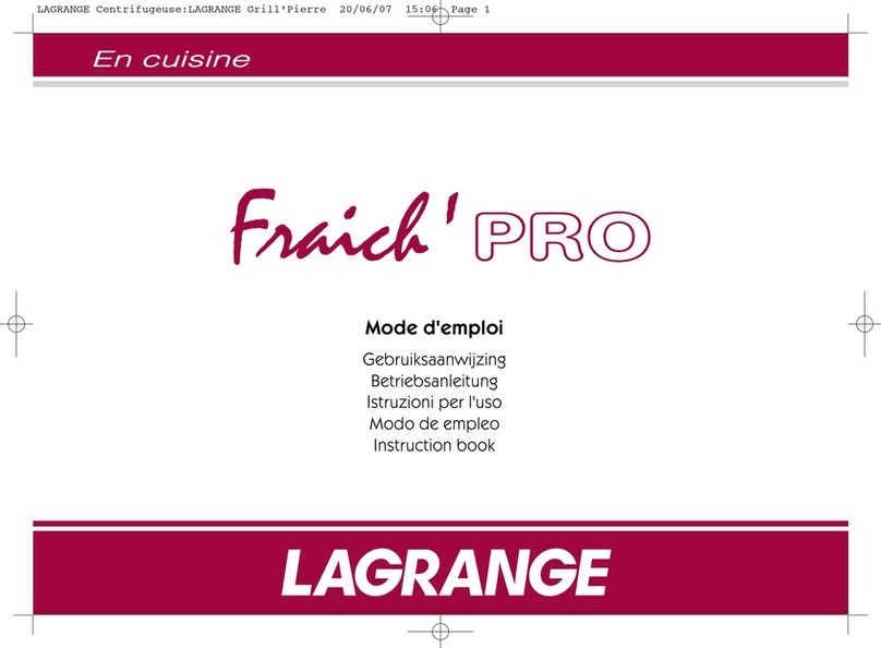 Lagrange FRAICH PRO Instruction book