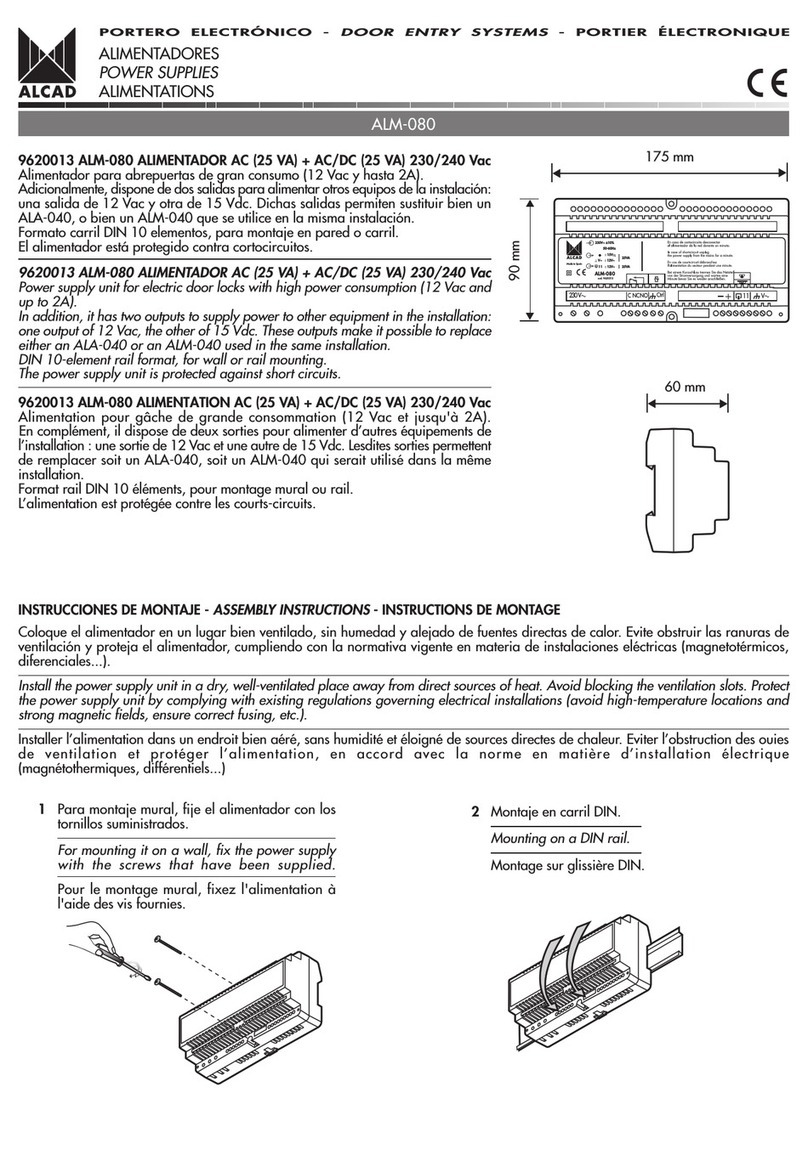 Alcad ALM-080 User manual