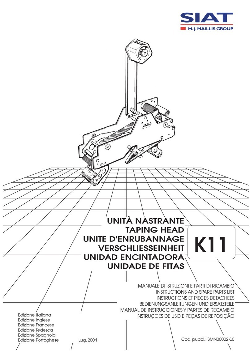 MAILLIS SIAT K11 Instructions and Spare Parts List