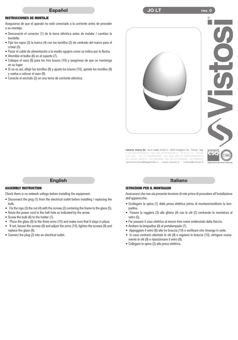 Vistosi JO LT Assembly instruction