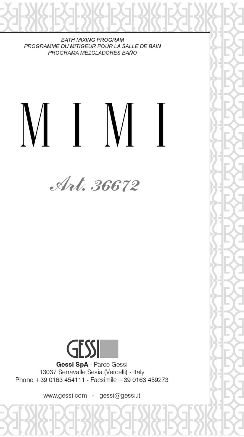 Gessi MIMI 36672 User manual