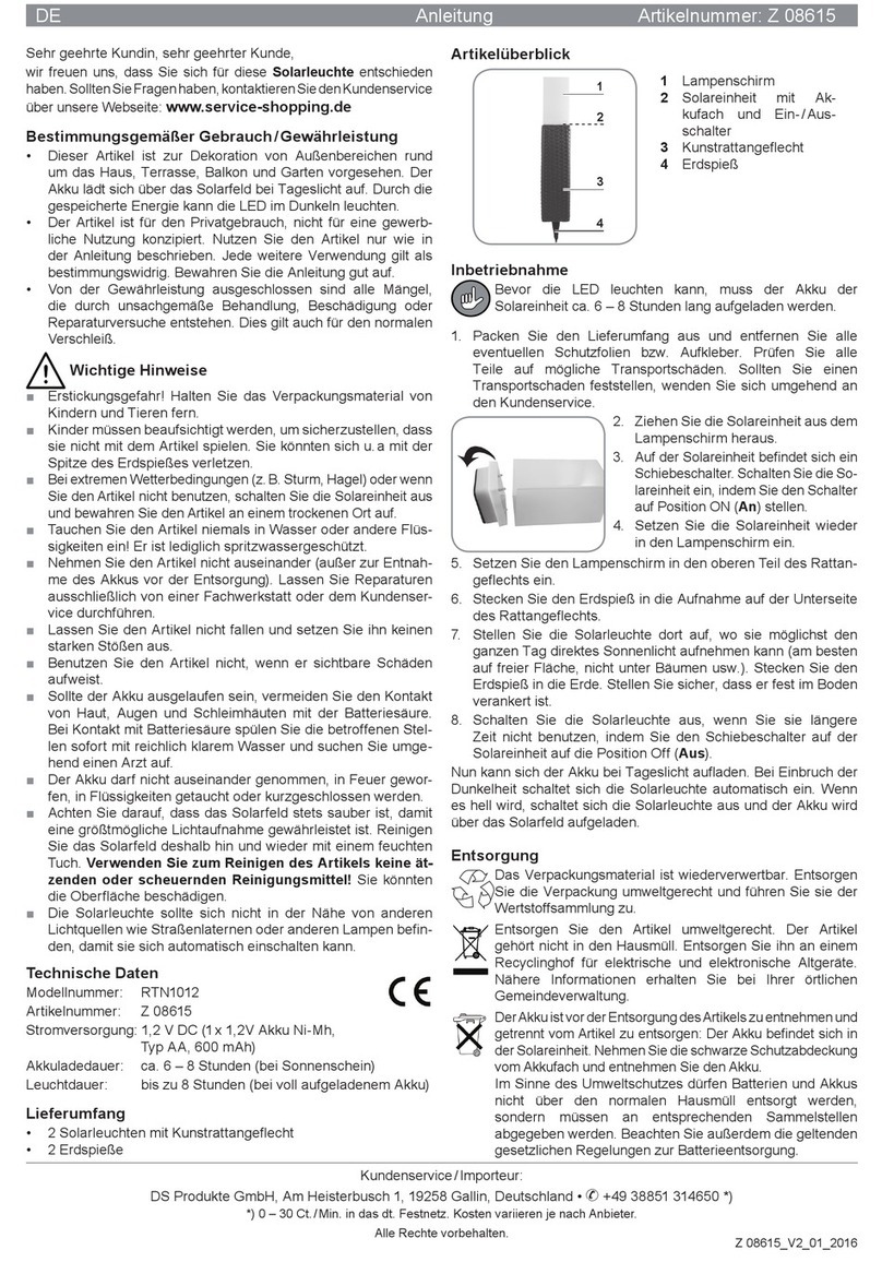 DS Produkte RTN1012 instructions DS Produkte RTN1012 instructions
