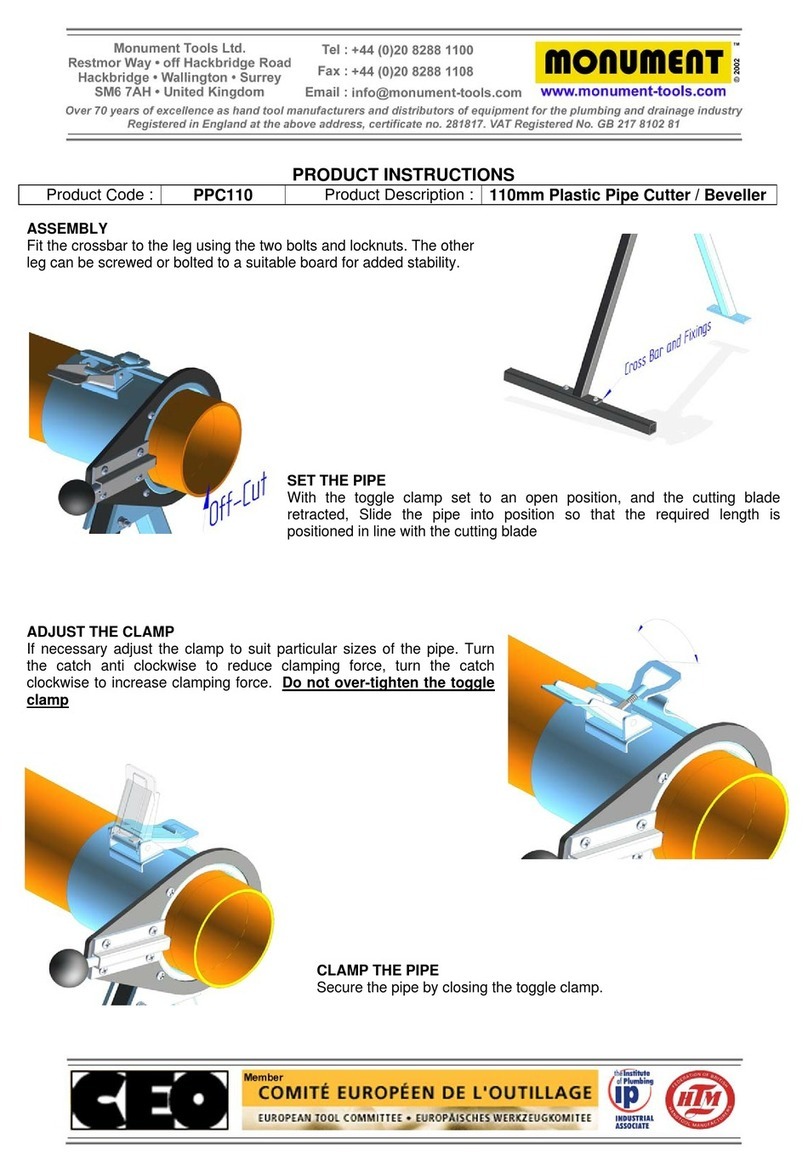 Monument PPC110 Product instructions