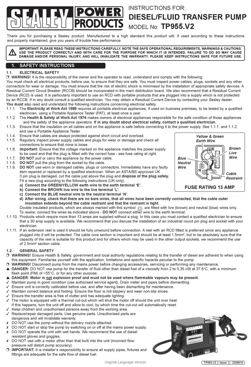 Sealey TP955.V2 instructions