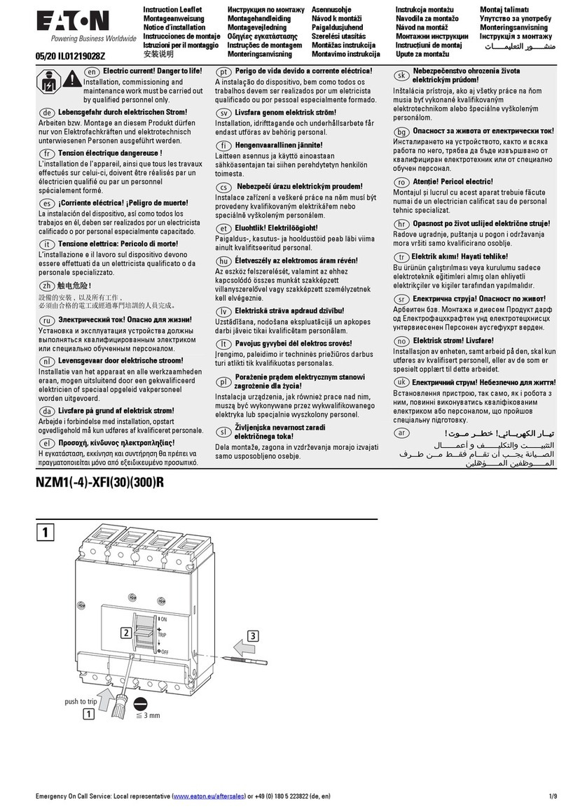 Eaton NZM1-4-XFI300R Instruction leaflet
