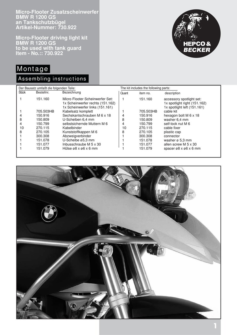 hepco & becker 730.922 Installation guide hepco & becker 730.922 Installation guide