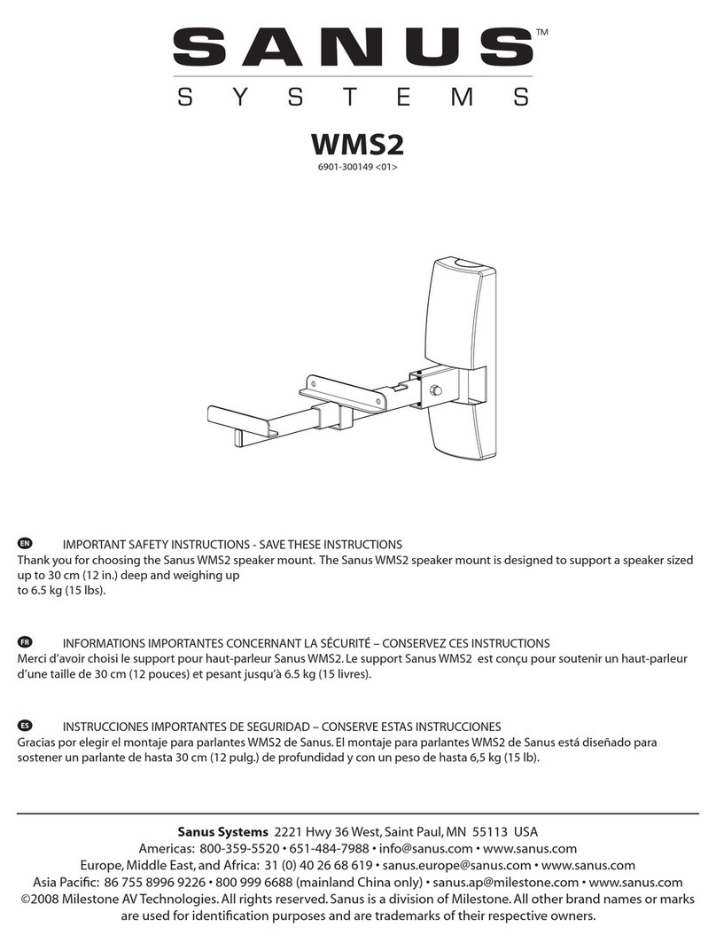 Sanus WMS2 User manual