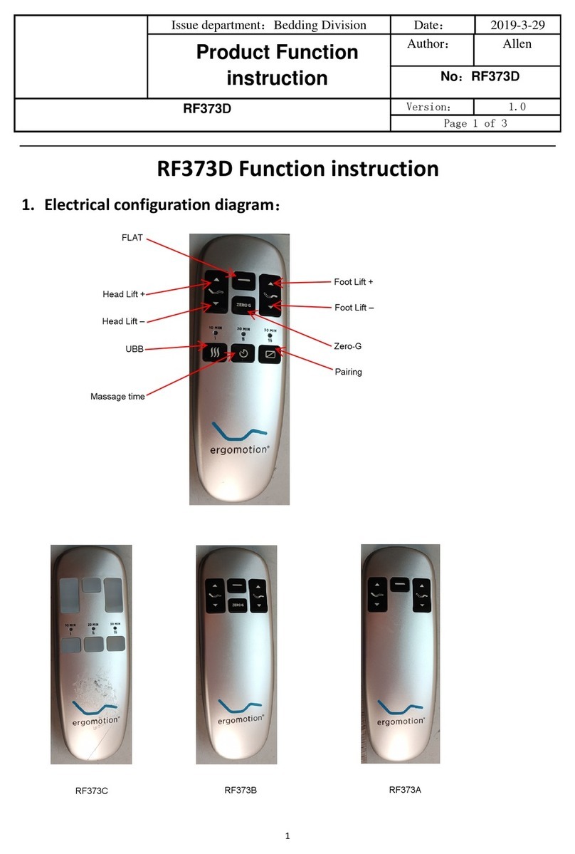 Ergomotion RF373D Parts list manual