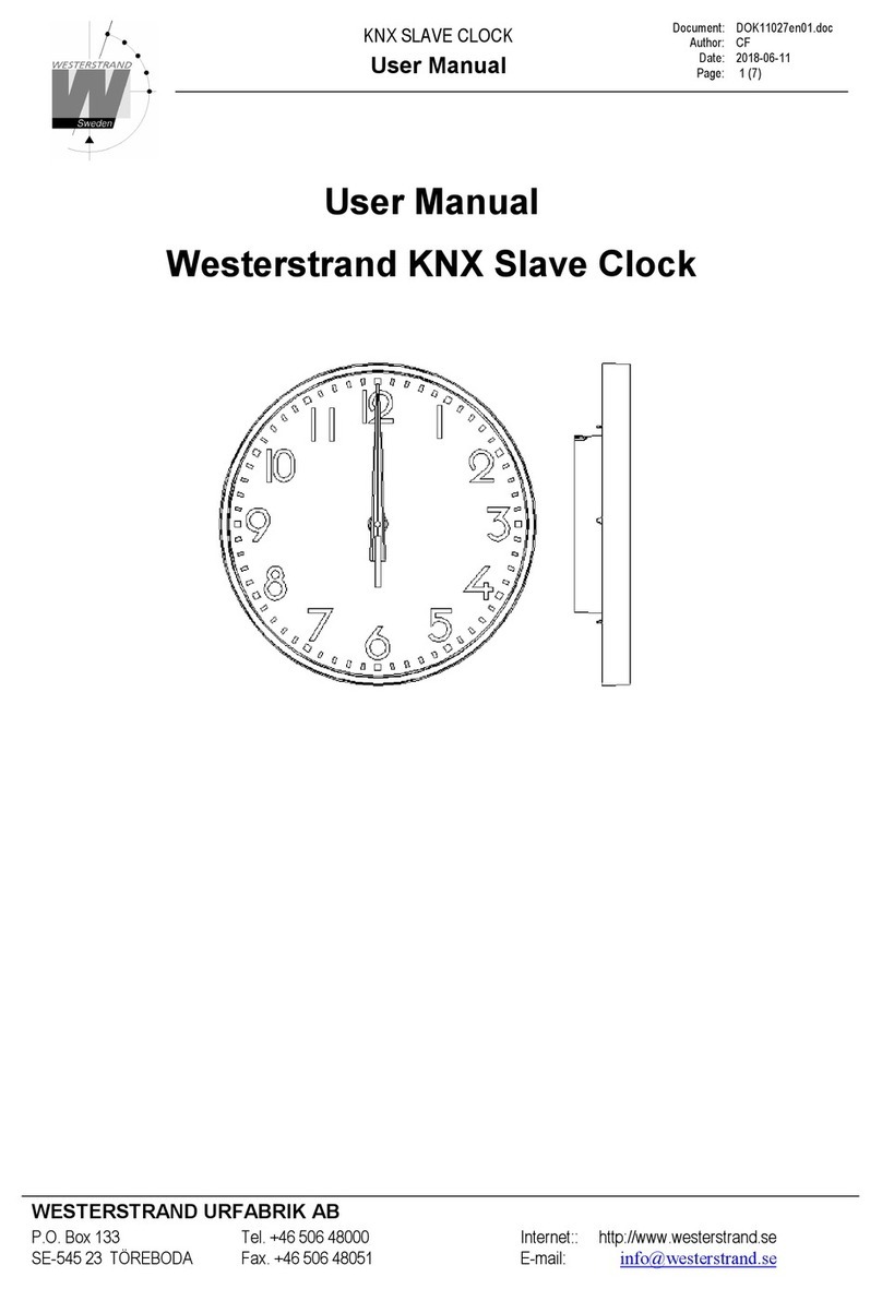 WESTERSTRAND KNX User manual WESTERSTRAND KNX User manual