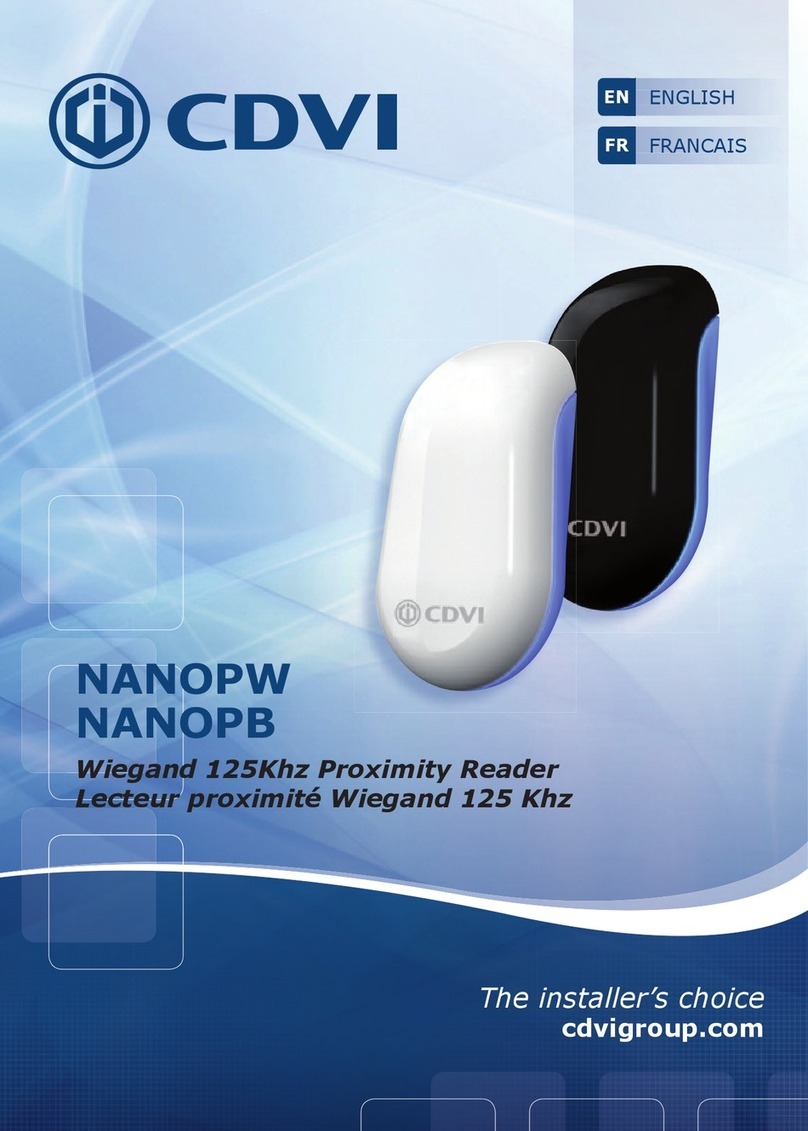 CDVI NANOPW installation manual