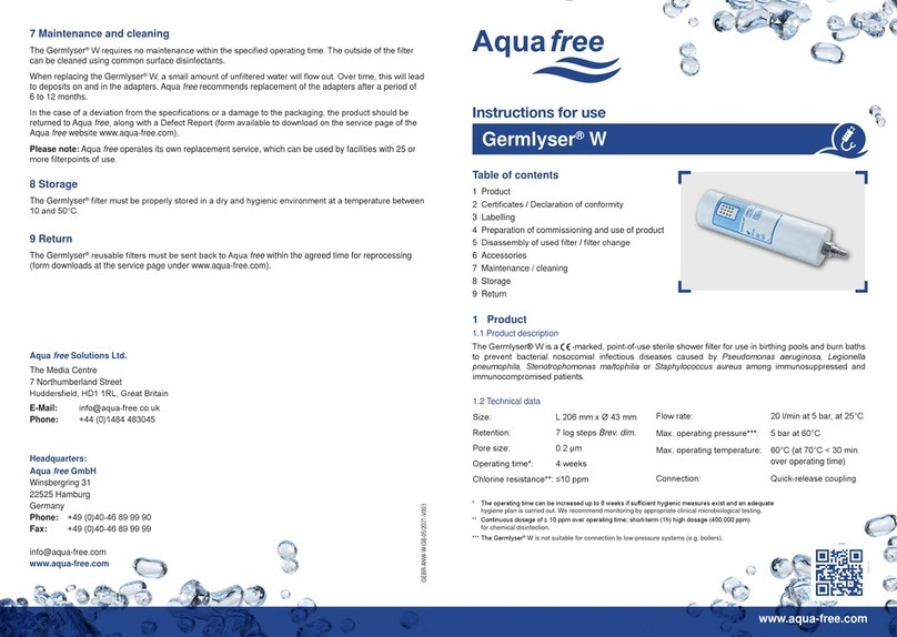 Aqua Free Germlyser W Instructions for use