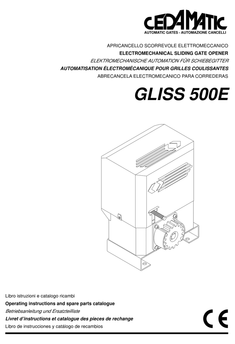 cedamatic GLISS 500E Installer manual