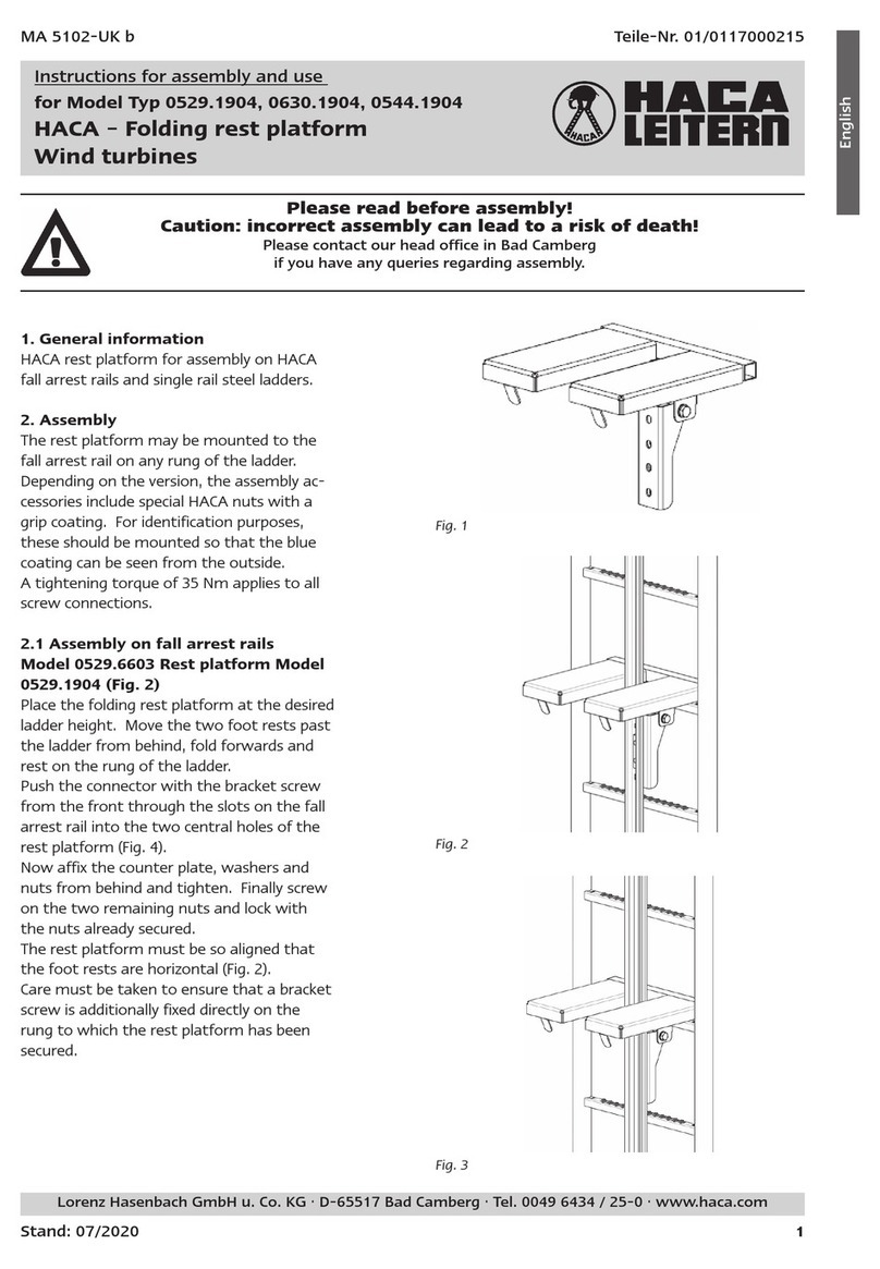 HACA LEITERN 0529.1904 Instructions for assembly and use HACA LEITERN 0529.1904 Instructions for assembly and use