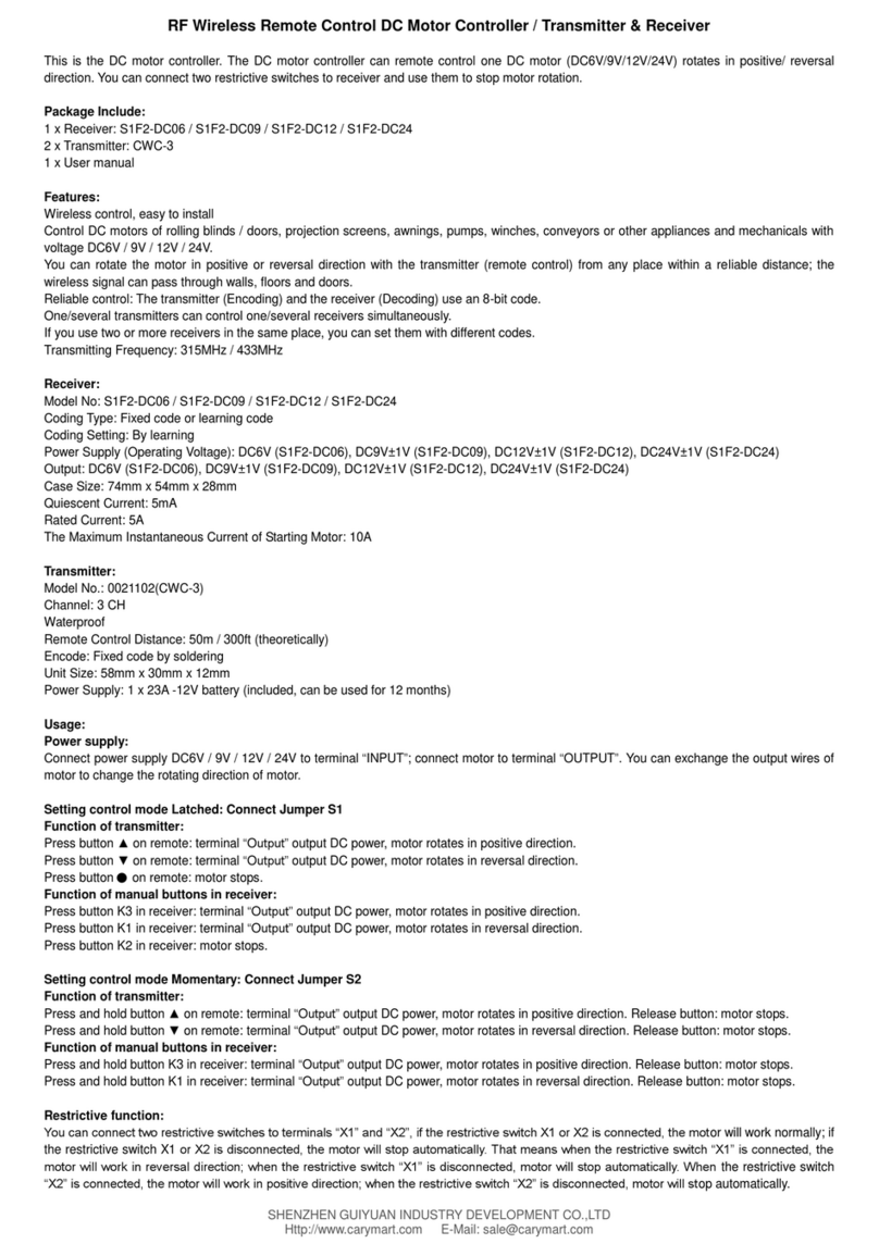 Flying Industry Development S1F2-DC06 User manual