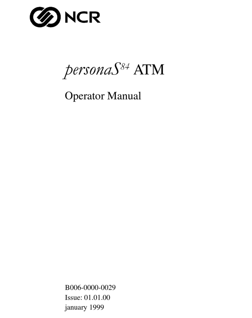 NCR personaS84 ATM User manual