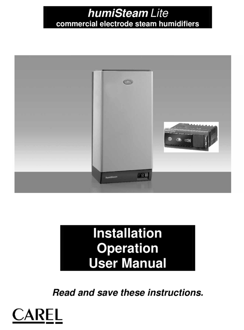 Carel humiSteam Basic UE003 Installation operation user manual