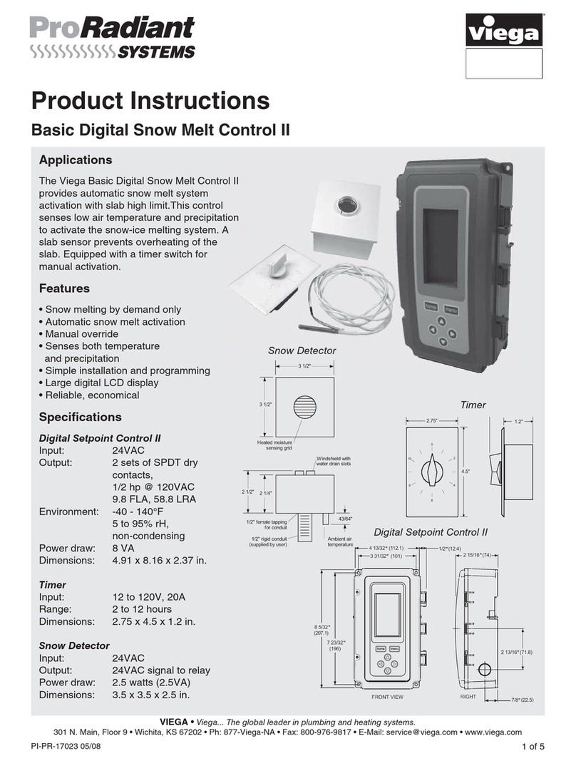 Viega ProRadiant Basic Digital Snow Melt Control... Product instructions