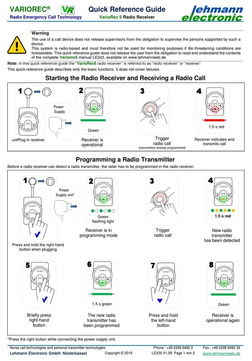 Lehmann electronic VarioRec 6 User manual