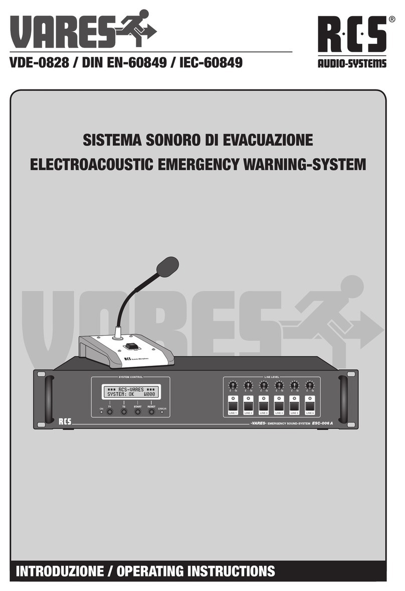 RCS AUDIO-SYSTEMS VARES ESC-006 A operating instructions RCS AUDIO-SYSTEMS VARES ESC-006 A operating instructions