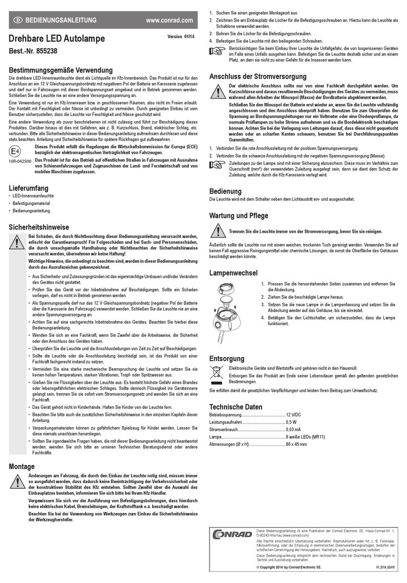 Conrad 855238 User manual