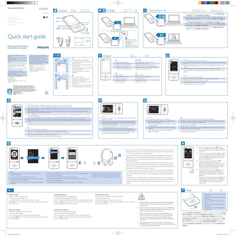 Philips GoGear Digital Audio Player User manual
