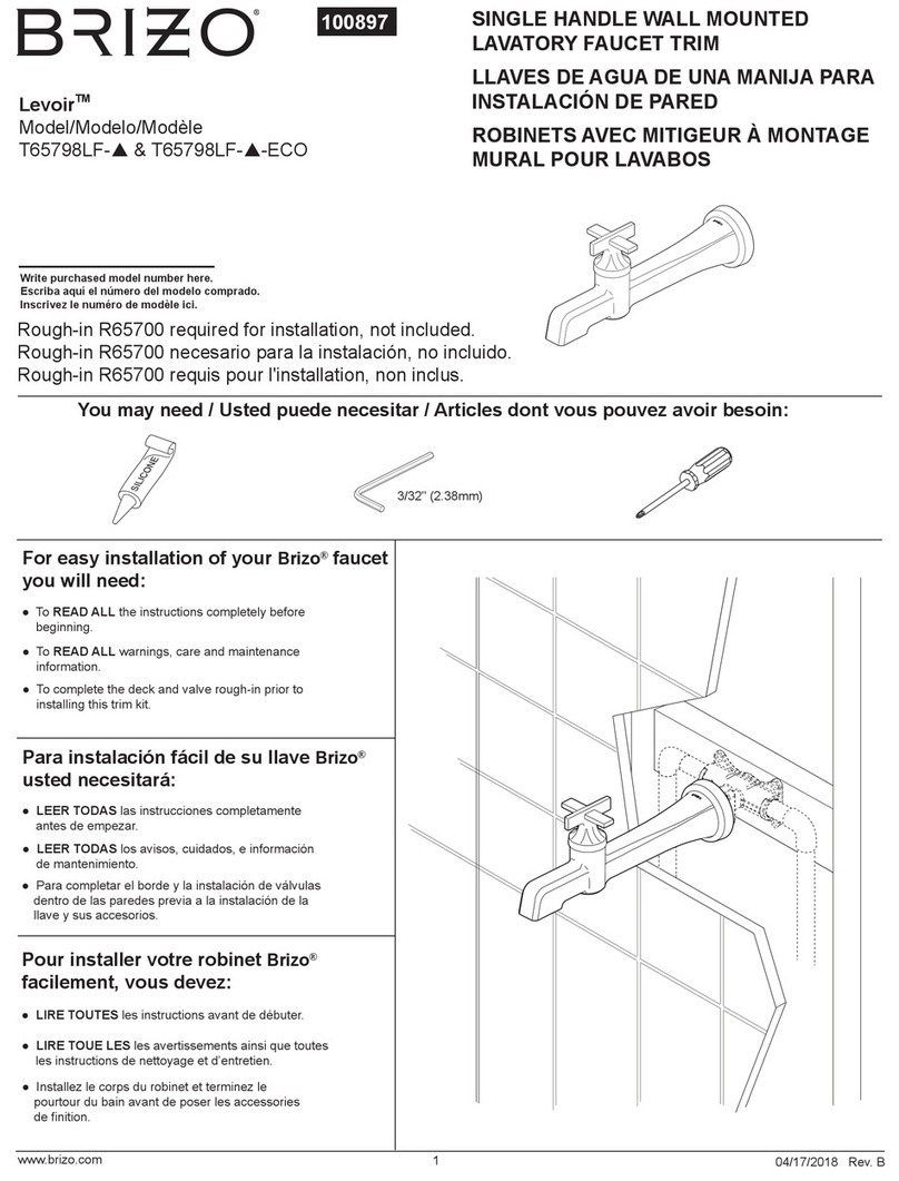 Brizo Levoir T65798LF Series User manual