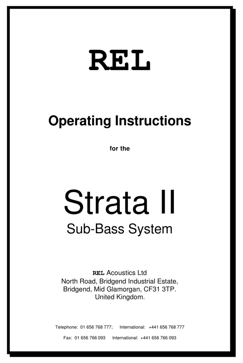 REL Strata II operating instructions