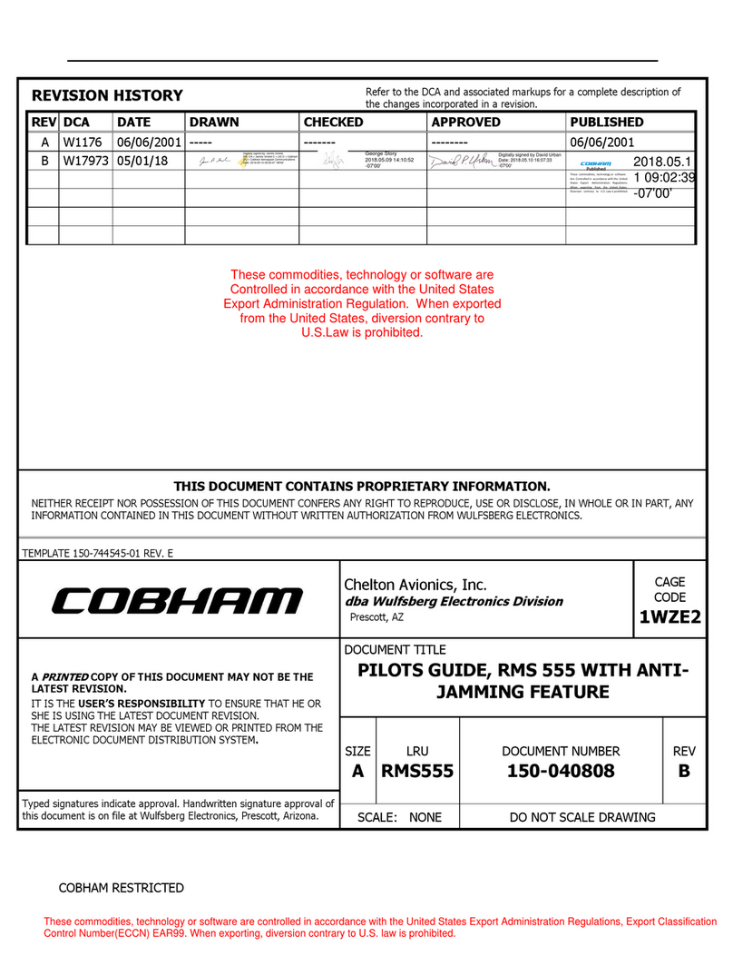 Wulfsberg Electronics COBHAM RMS-555 pilot's guide