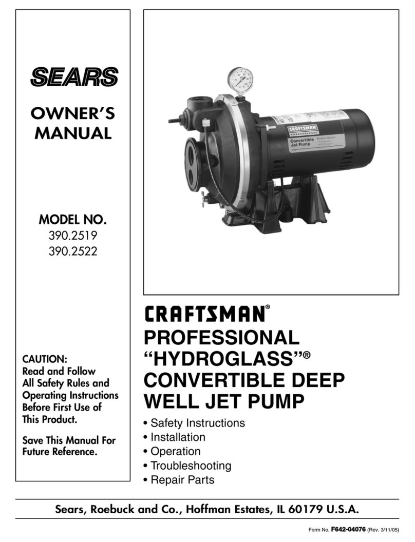 Sears CRAFTMAN PROFESSIONAL HYDROGLASS 390.2519 owner's manual
