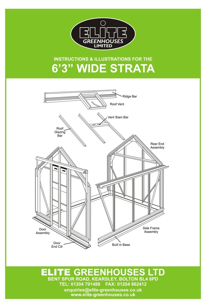 Elite Greenhouses STRATA Instructions & Illustrations Elite Greenhouses STRATA Instructions & Illustrations
