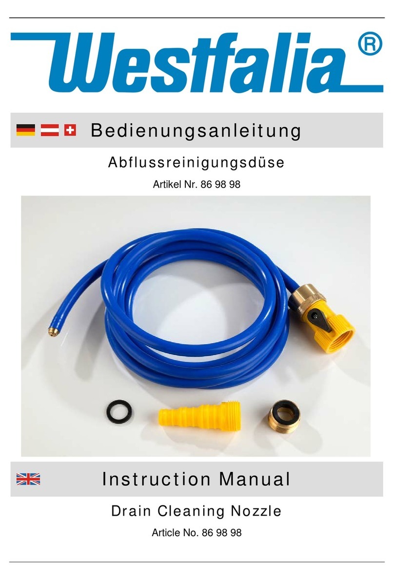 Westfalia 86 98 98 instruction manual