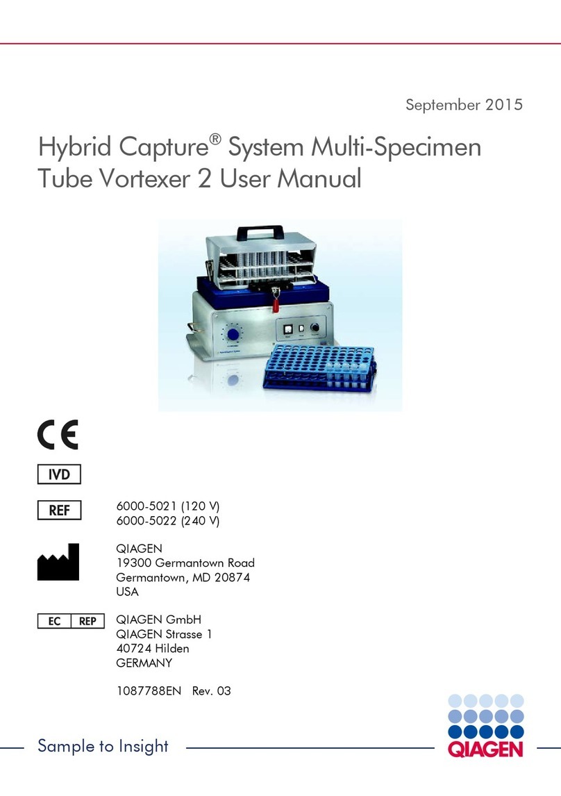 Qiagen Hybrid Capture System Multi-Specimen Tube Vortexer... user manual