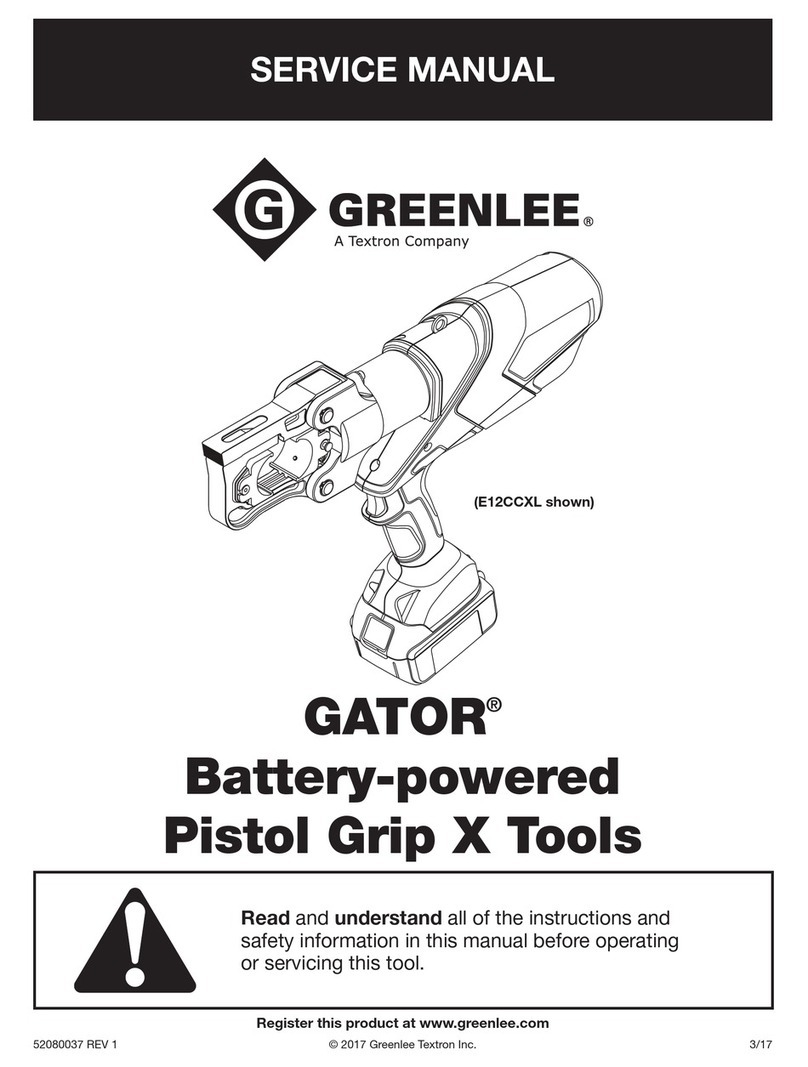 Textron Greenlee Gator X Series User manual Textron Greenlee Gator X Series User manual