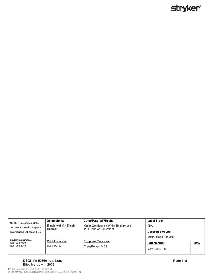 Stryker 4126-000-000 Instructions for use
