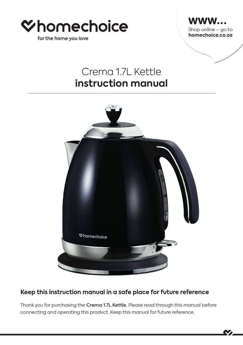 homechoice Crema 1.7L Kettle instruction manual