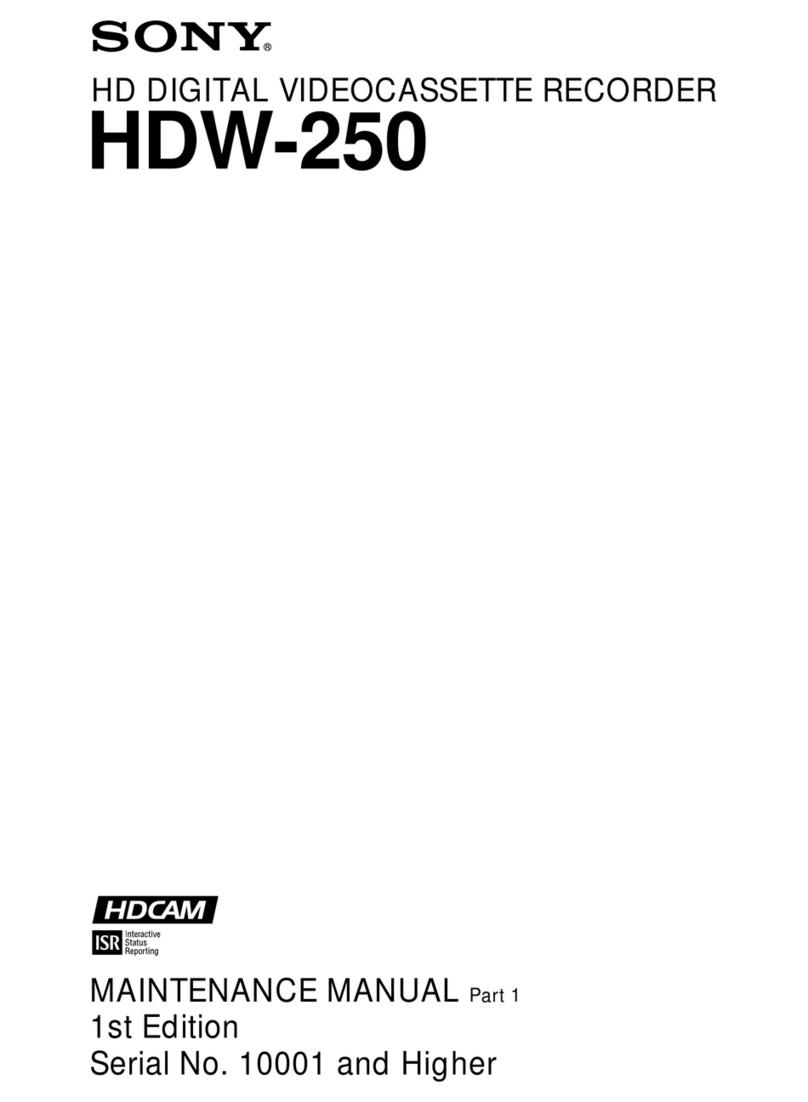 Sony HDCAM HDW250 User manual