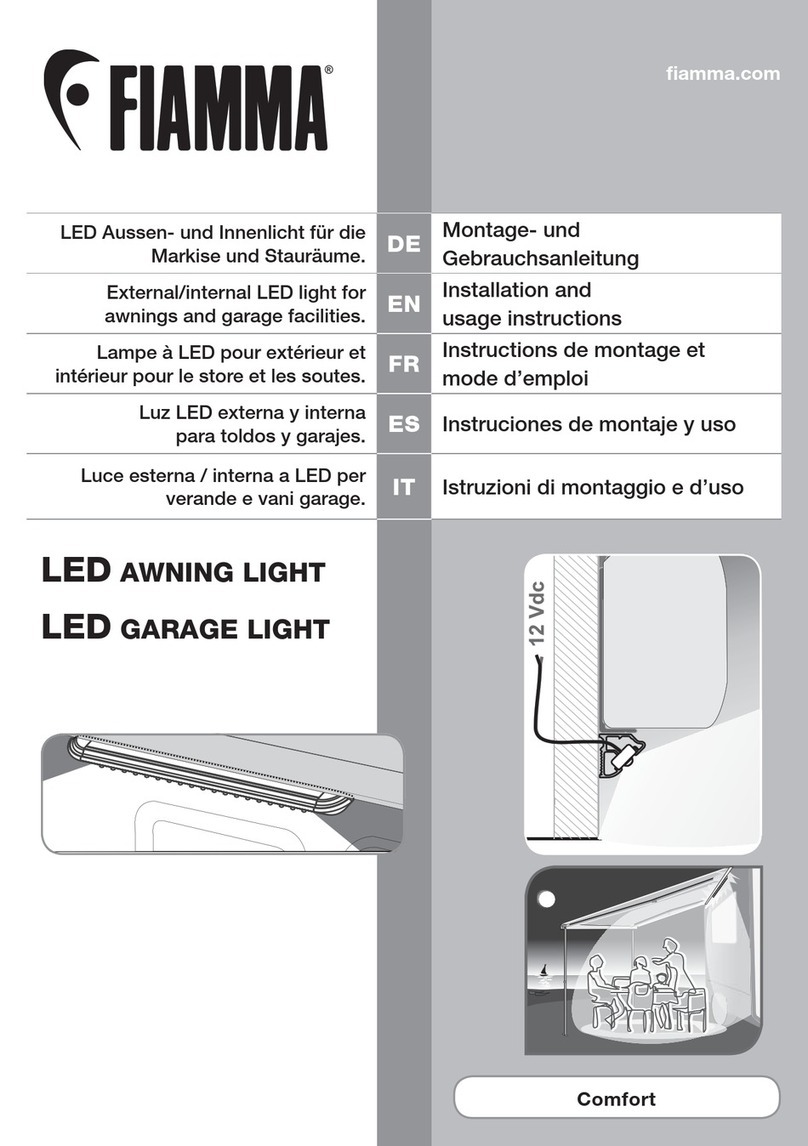 Fiamma LED AWNING LIGHT Installation and usage instructions