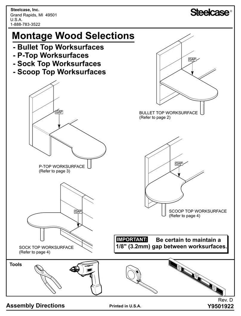 Steelcase Montage Wood Selections Assembly Directions