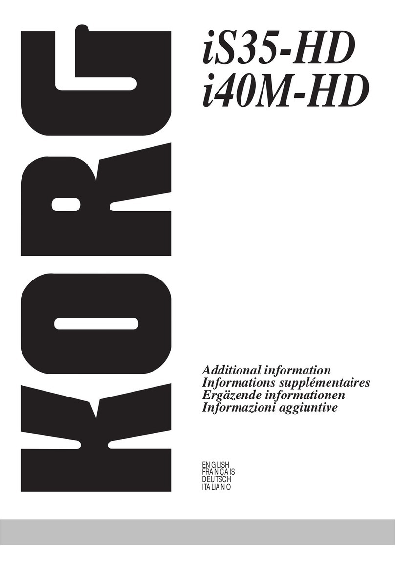 Korg iS35-HD Installation manual