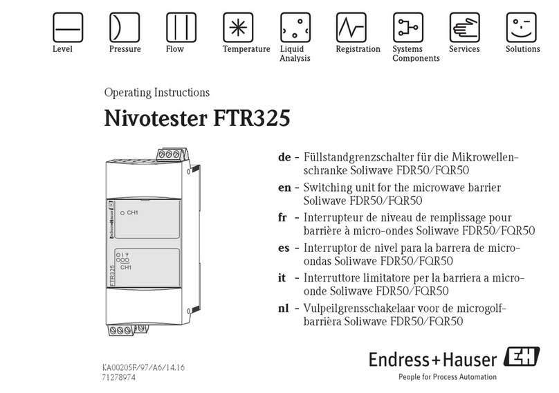 Endress+Hauser Nivotester FTR325 operating instructions