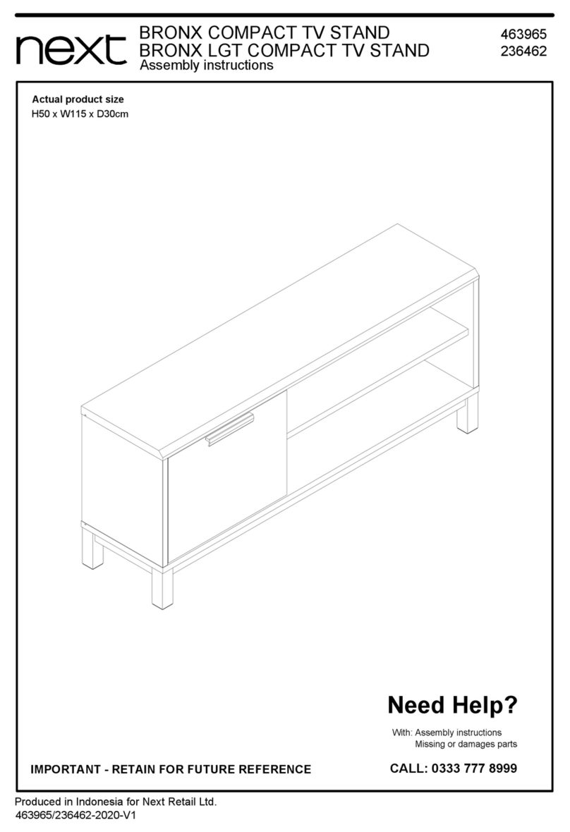 Next BRONX COMPACT TV STAND Assembly instructions
