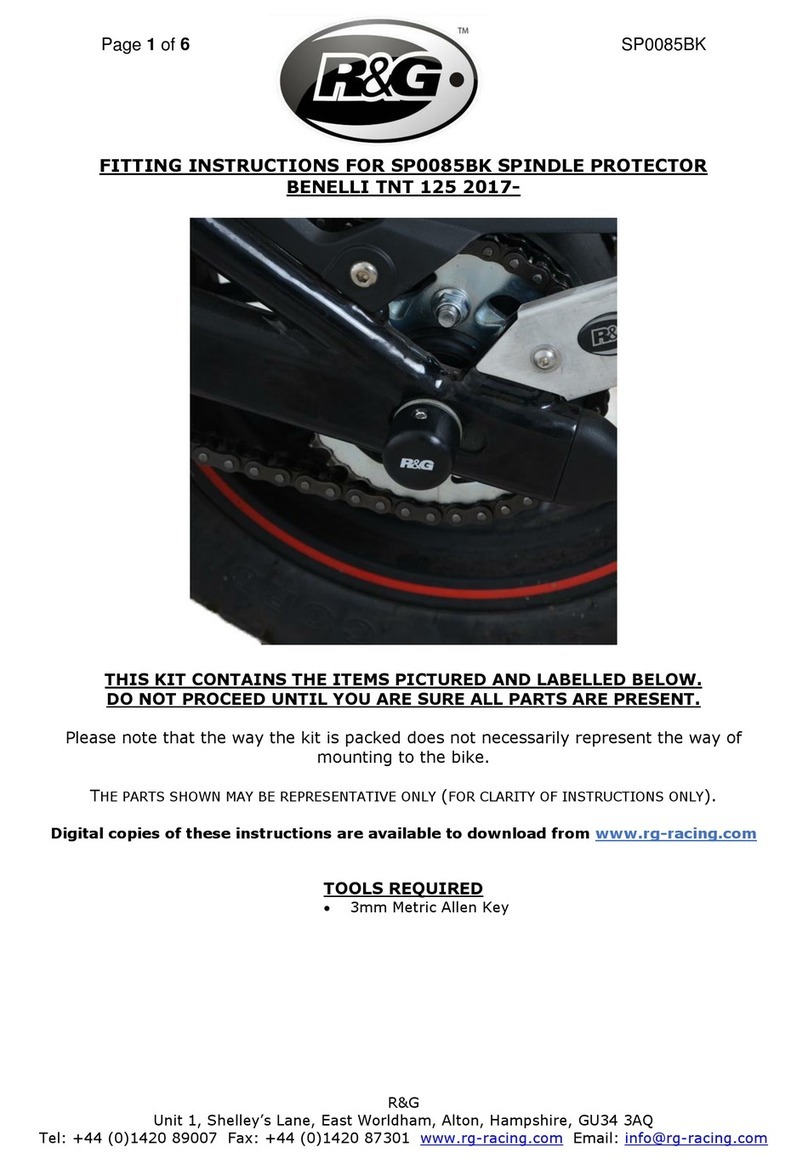 R&G SP0085BK Fitting instructions