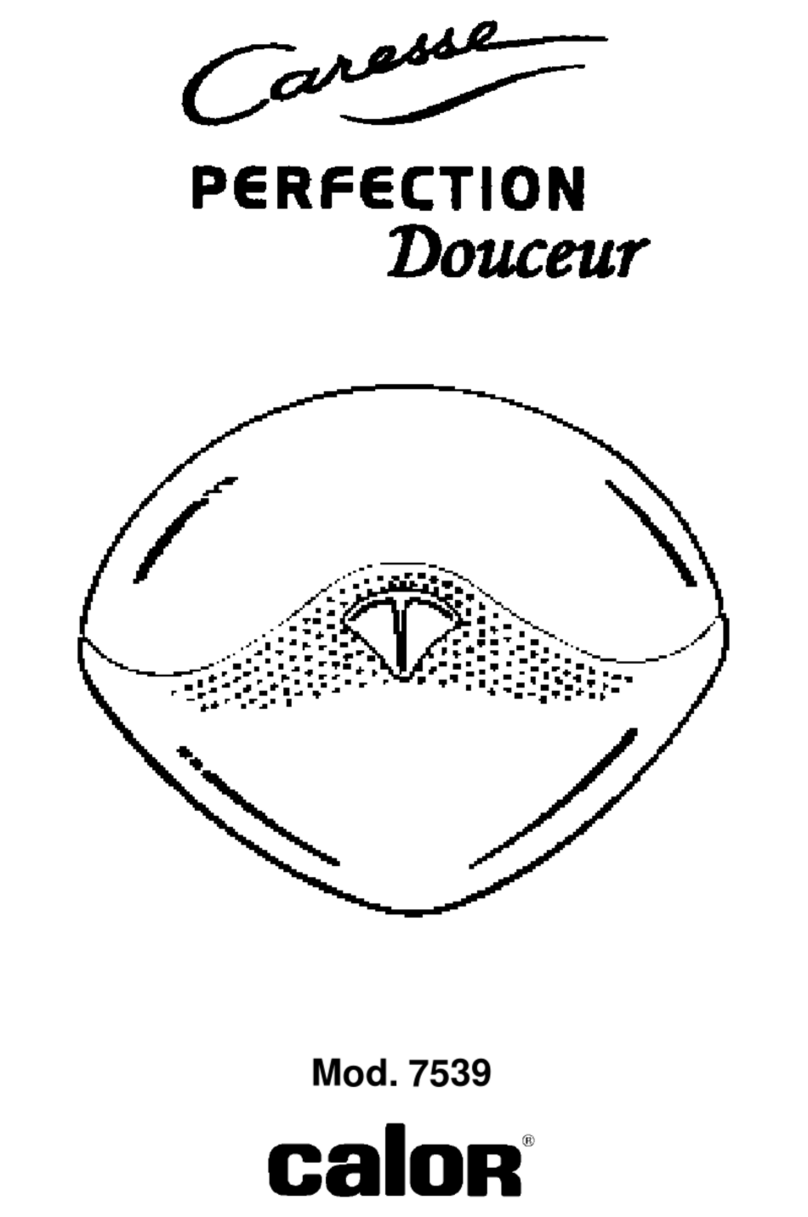 CALOR CARESSE PERFECTION DOUCEUR 7539 User manual