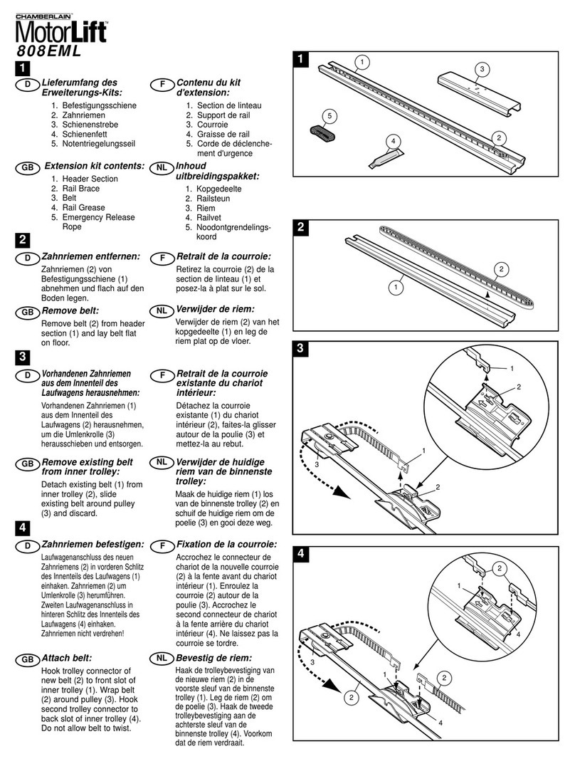 Chamberlain MotorLift 808EML1 User manual